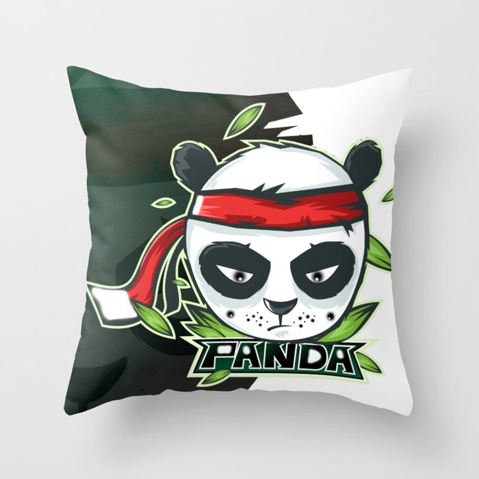 funny panda gift for girls and boys Throw Pillow