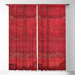 Brilliant Red Antique Moroccan Rug Print Blackout Curtain