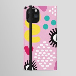 Pink Abstract PopArt iPhone Wallet Case