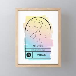 Virgo Zodiac | Pastel Gradient Framed Mini Art Print