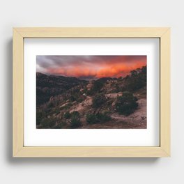 Mt. Lemmon Sunset Recessed Framed Print