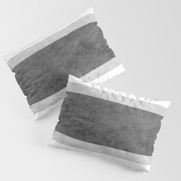 Grunge Stripes Simple Modern Minimal Pattern - Black White Pillow Sham