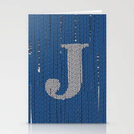 Winter clothes. Letter J II. Stationery Cards