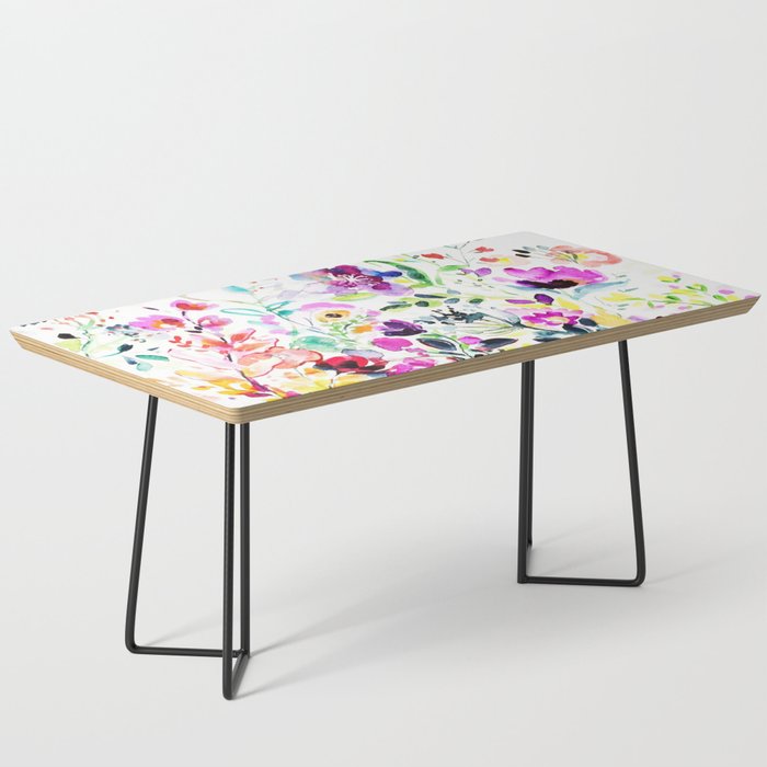 Watercolor floral Coffee Table