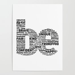 be Motivational Words Typography Quote Poster
