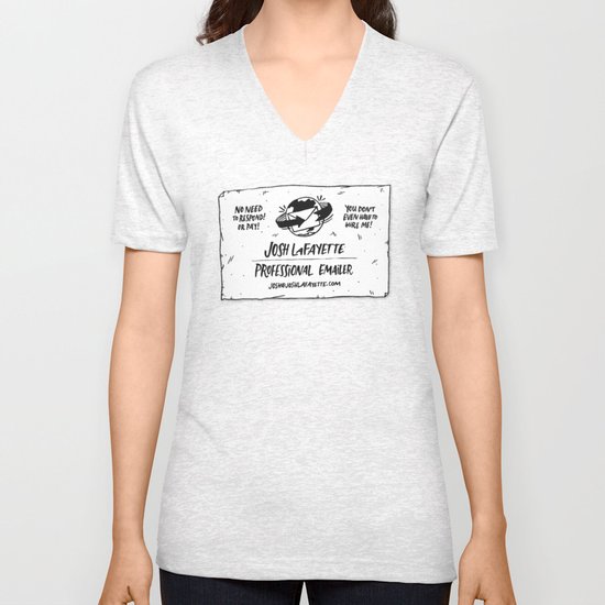 Fake Business Card Unisex V-Neck