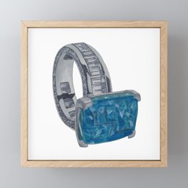 Blue ring Framed Mini Art Print