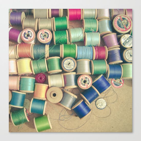 Cotton Reels Canvas Print