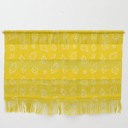 Yellow and White Gems Pattern Wall Hanging