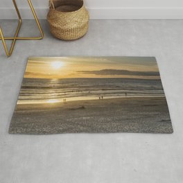 Waiting for the Sun to Set Rug | Surf, Landscape, Belindagreb, Photo, Calm, Waves, Art, Serene, Beach, Shore 