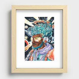 Astral Afro Recessed Framed Print