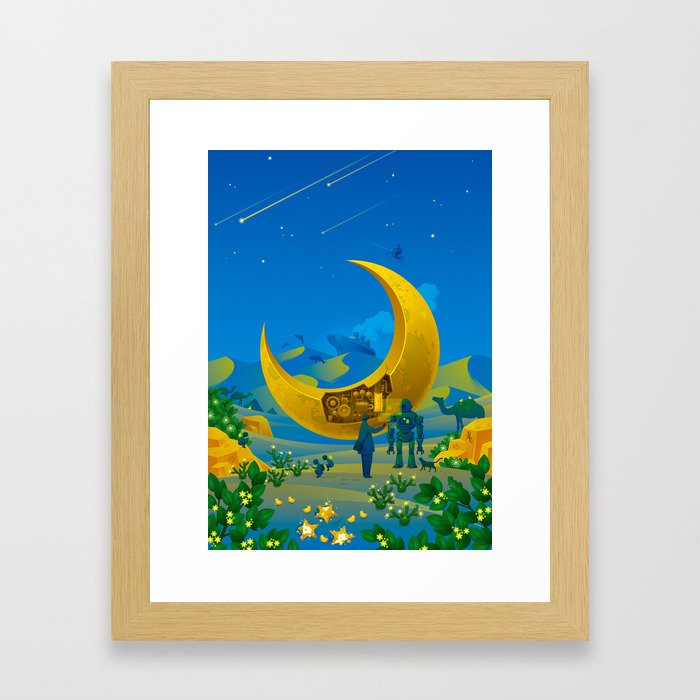 Desert of Moon Framed Art Print