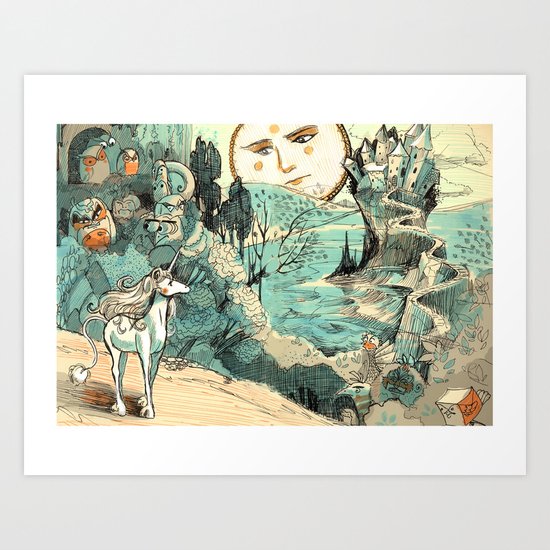Last Unicorn Journey Art Print