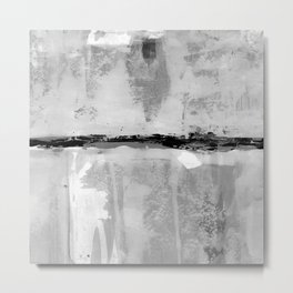 Lost In The Moment No.2p by Kathy Morton Stanion Metal Print | Modern, Homedecor, Painting, Black And White, Texture, White, Abstract, Minimalism, Acrylic, Grays 
