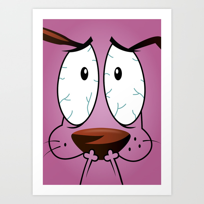 Courage The Cowardly Dog Art Print By Vicbel Society6