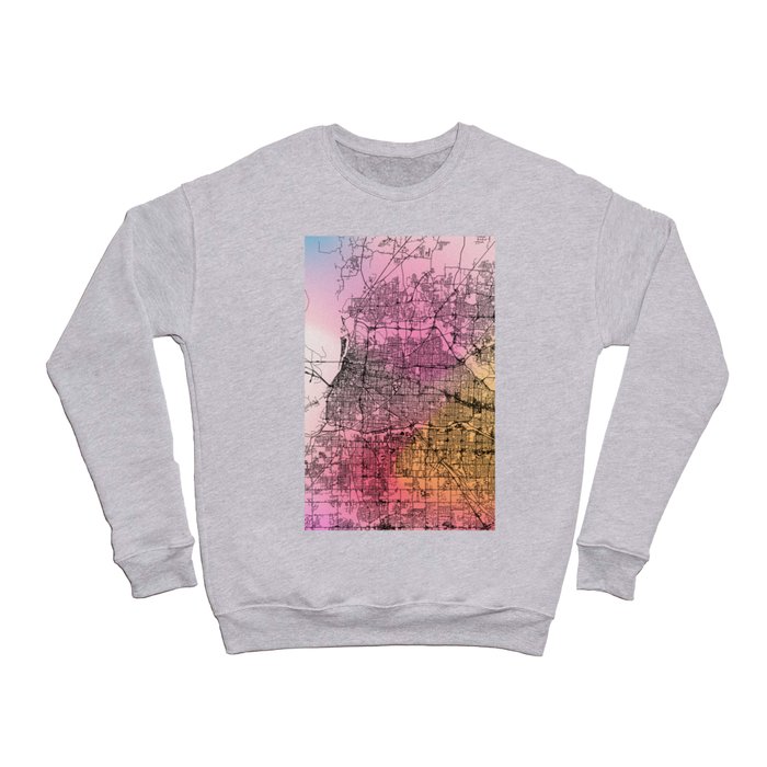 Colorful Memphis City Map Crewneck Sweatshirt