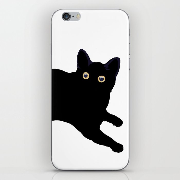 Black cat iPhone Skin