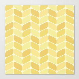 Vintage Diagonal Rectangles Yellow Canvas Print