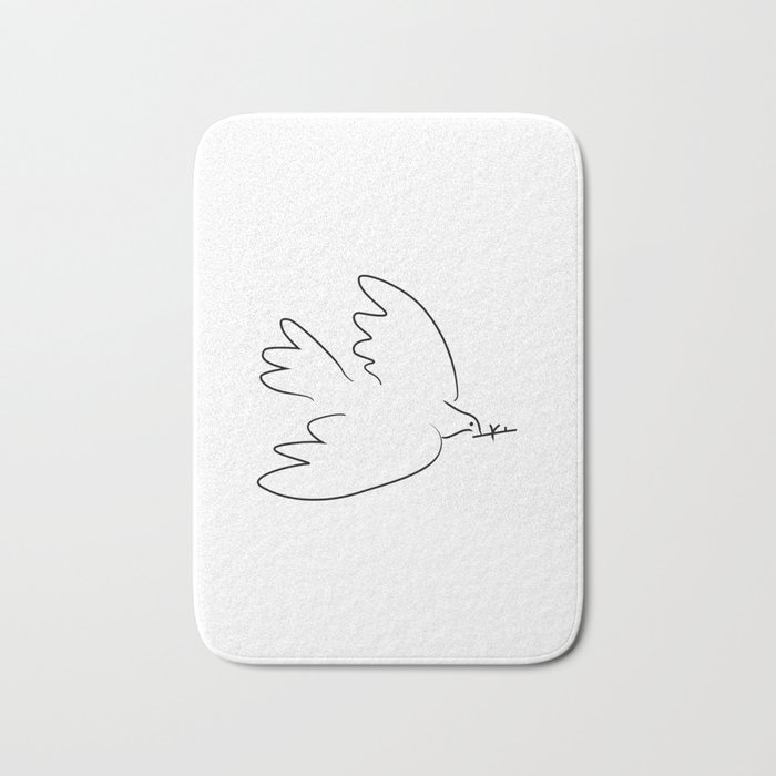 dove inspired from picasso Bath Mat