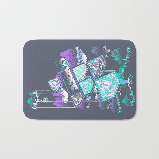 Water/Diamond Paradox Bath Mat