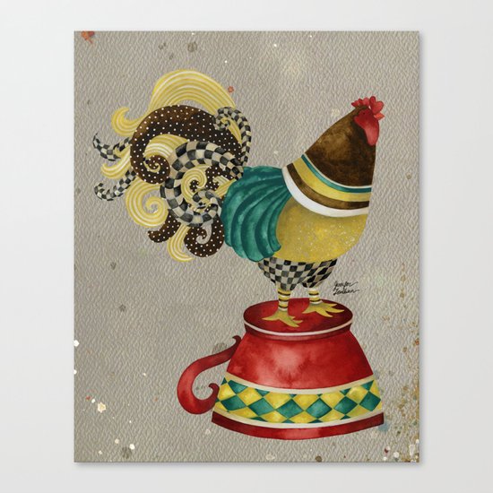 Rooster Willow Canvas Print