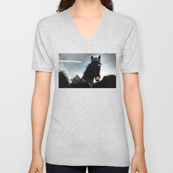 Horse Around With Me Gorgeous V Neck T Shirt