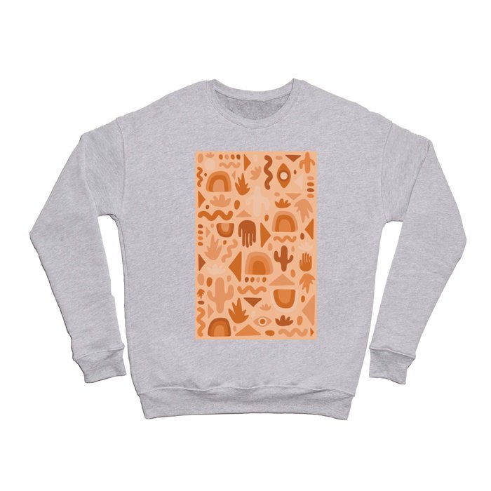 Orange Cutout Print Crewneck Sweatshirt