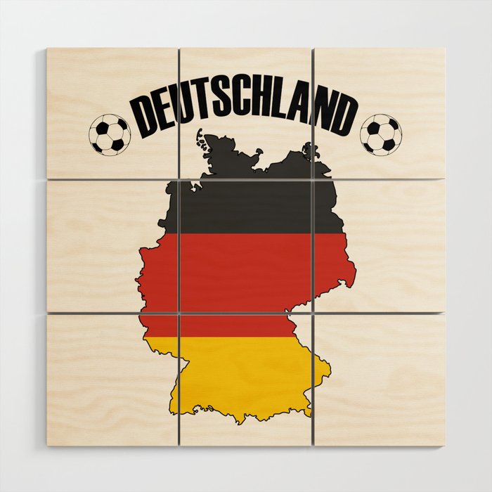 Deutschland Football - Germany Flag Soccer Wood Wall Art