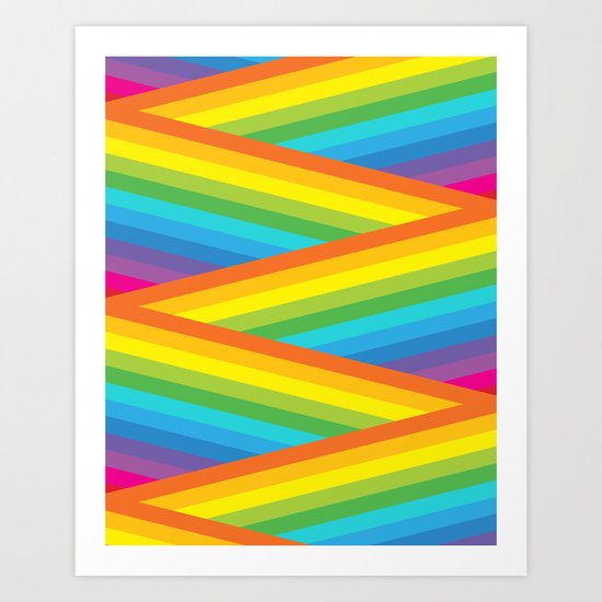 Rainbow Stripes Art Print