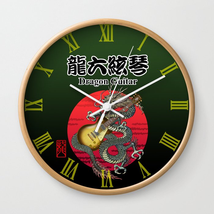 Dragon guitar 2 Wall Clock