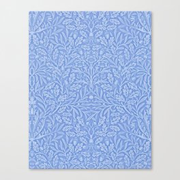 Pure Acorn- William Morris - Blue Seamless Pattern Adaption Canvas Print