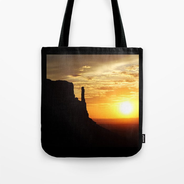 Sunrise over Monument Valley West Mitten Butte Tote Bag