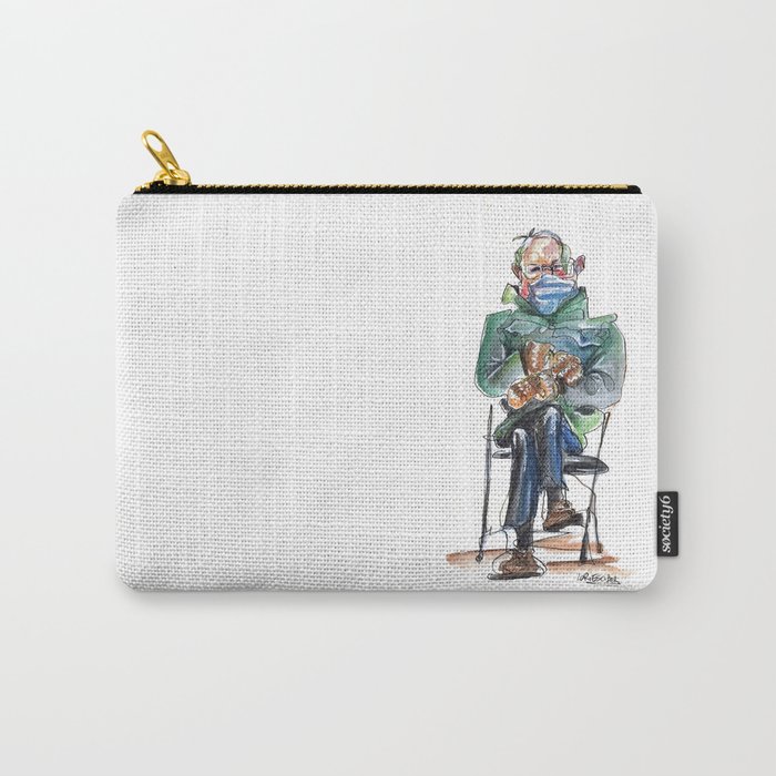 Bernie Sitting - watercolor drawing Carry-All Pouch