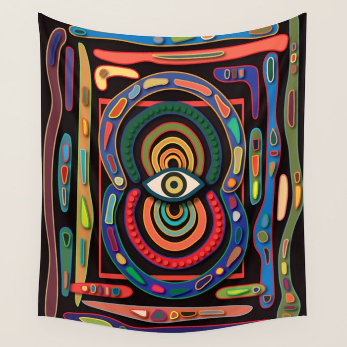 Evil Eye Wall Tapestry by hque Society6