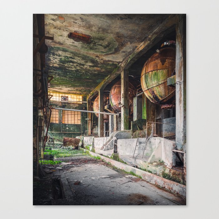 Abandoned Paper Mill in Decay Canvas Print