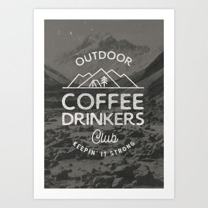 Outdoor Coffee Drinkers Club Art Print