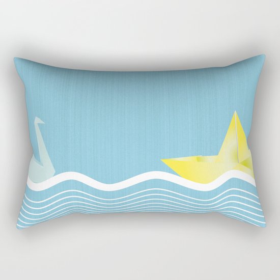 Origami summer Rectangular Pillow