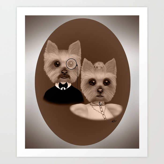 "Lord Biscuit and Lady Heidi" Art Print