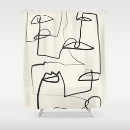 Abstract line art 12 Shower Curtain