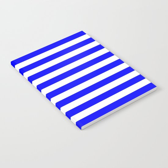 Horizontal Stripes (Blue/White) Notebook