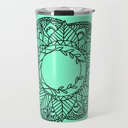 doodle in green Travel Mug