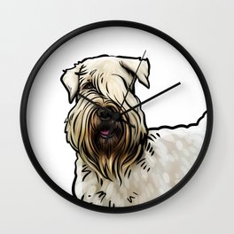 Soft Coated Wheaten Terrier Dog Wall Clock | Wheatenterrier, Dog, Wheatenterrierdog, Dogbreed, Drawing, Softcoated, Wheaten 
