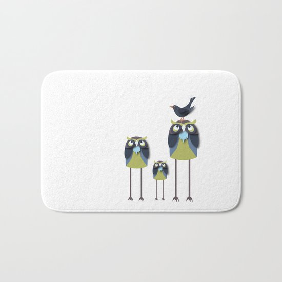 Long-Legged Owls Bath Mat