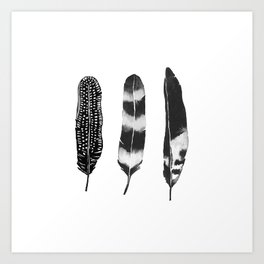 Dark Feather Art Print