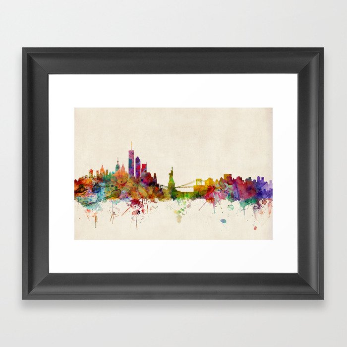 New York City Skyline Framed Art Print