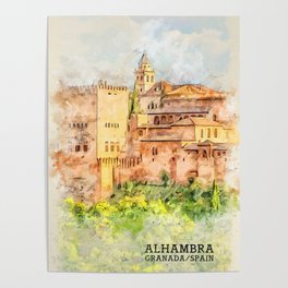 Alhambra Granada Spain Poster