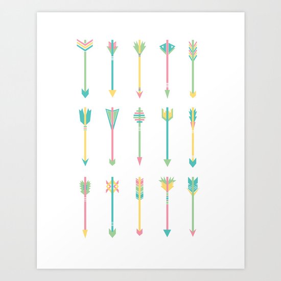 Pastel Arrows Art Print