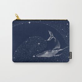 starry whale Carry-All Pouch | Humpbackwhale, Surrealist, Cosmic, Calm, Painting, Sea, Digital, Sealife, Illustration, Peaceful 