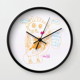 Weird Owl - Color Wall Clock