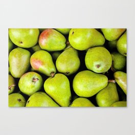 Basket of Juicy Summer Pears Canvas Print